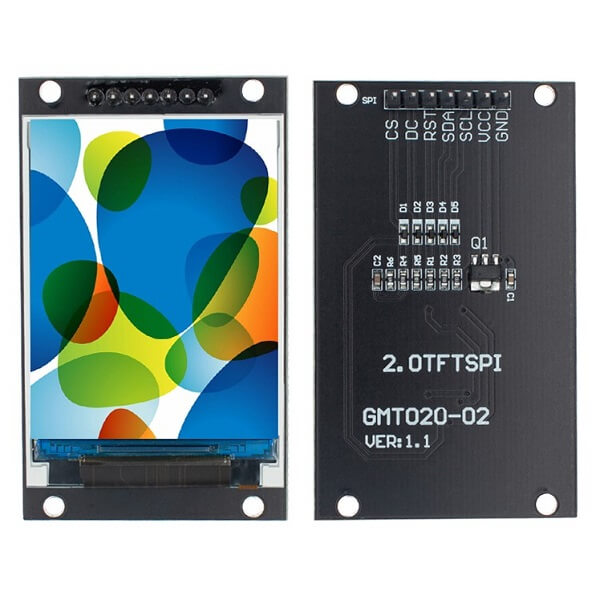 Дисплей LCD TFT 2.0 дюйми 240х320 SPI (ST7789V)